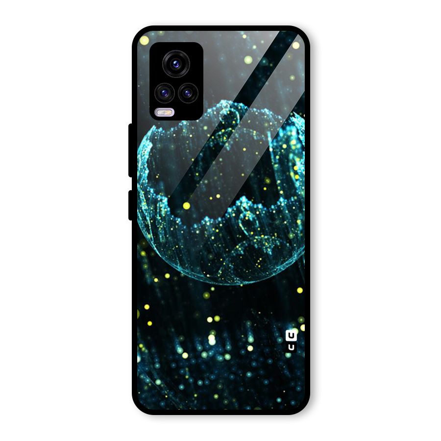 Yellow Rain Glass Back Case for Vivo V20