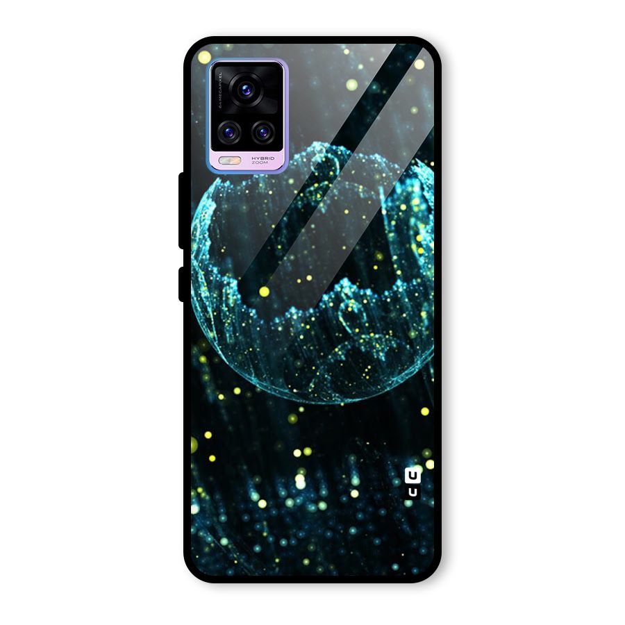 Yellow Rain Glass Back Case for Vivo V20 Pro