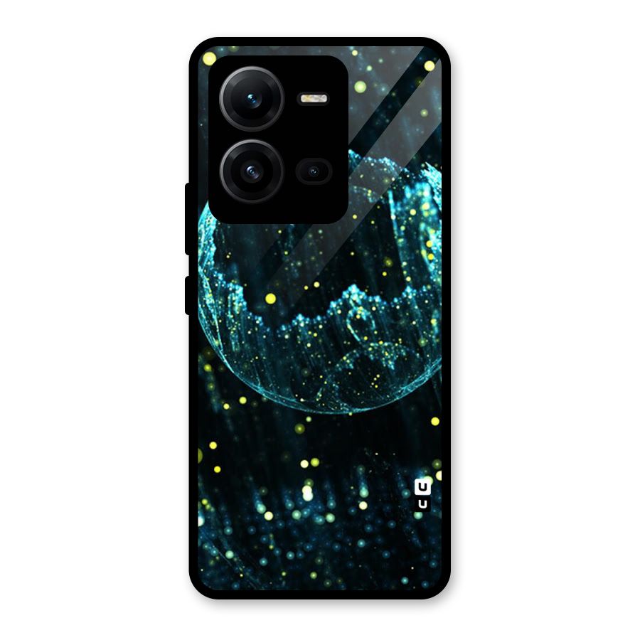 Yellow Rain Glass Back Case for Vivo V25
