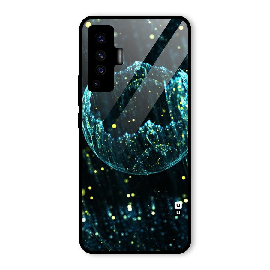Yellow Rain Glass Back Case for Vivo X50
