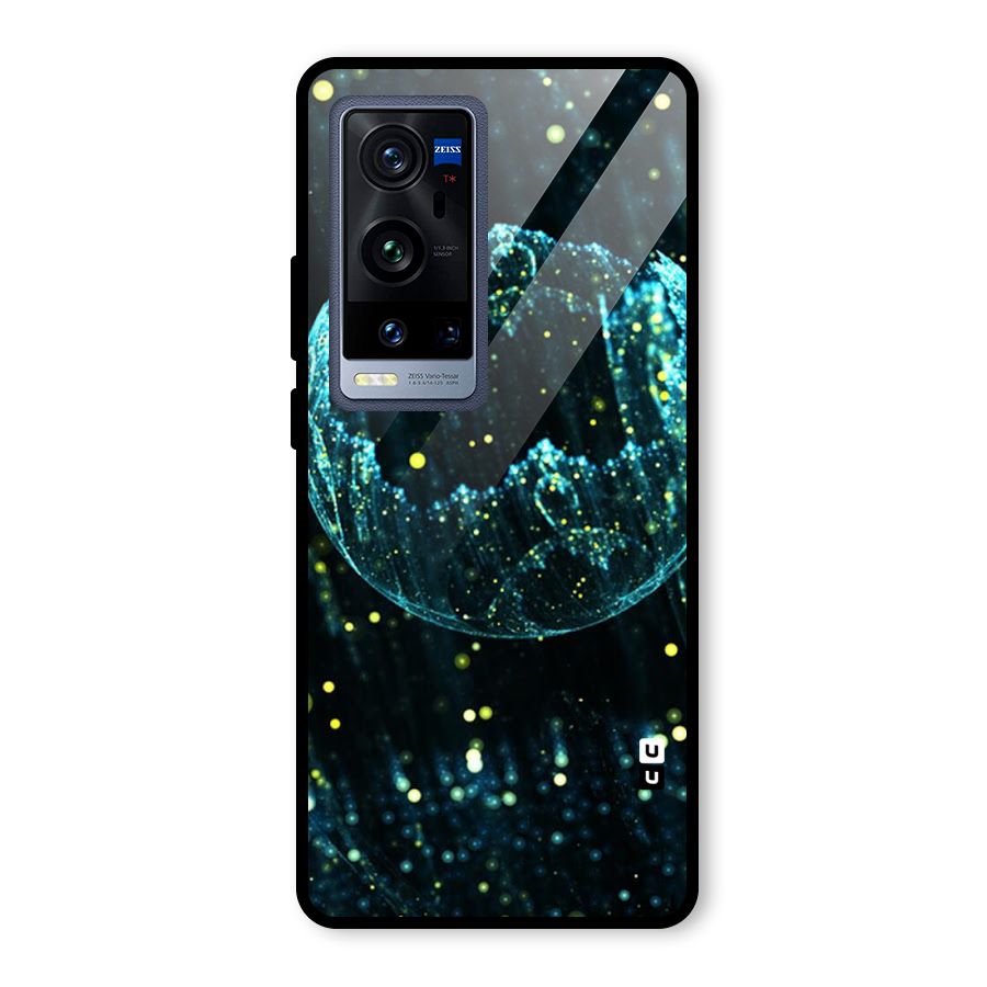Yellow Rain Glass Back Case for Vivo X60 Pro Plus