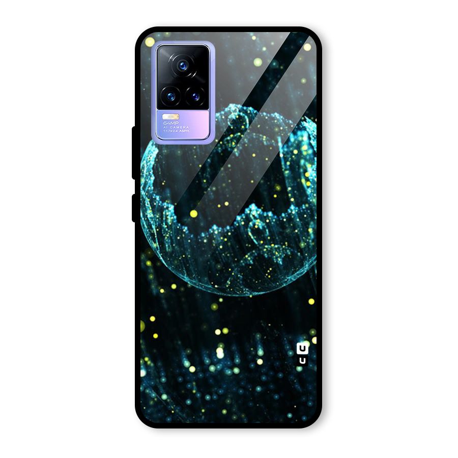 Yellow Rain Glass Back Case for Vivo Y73