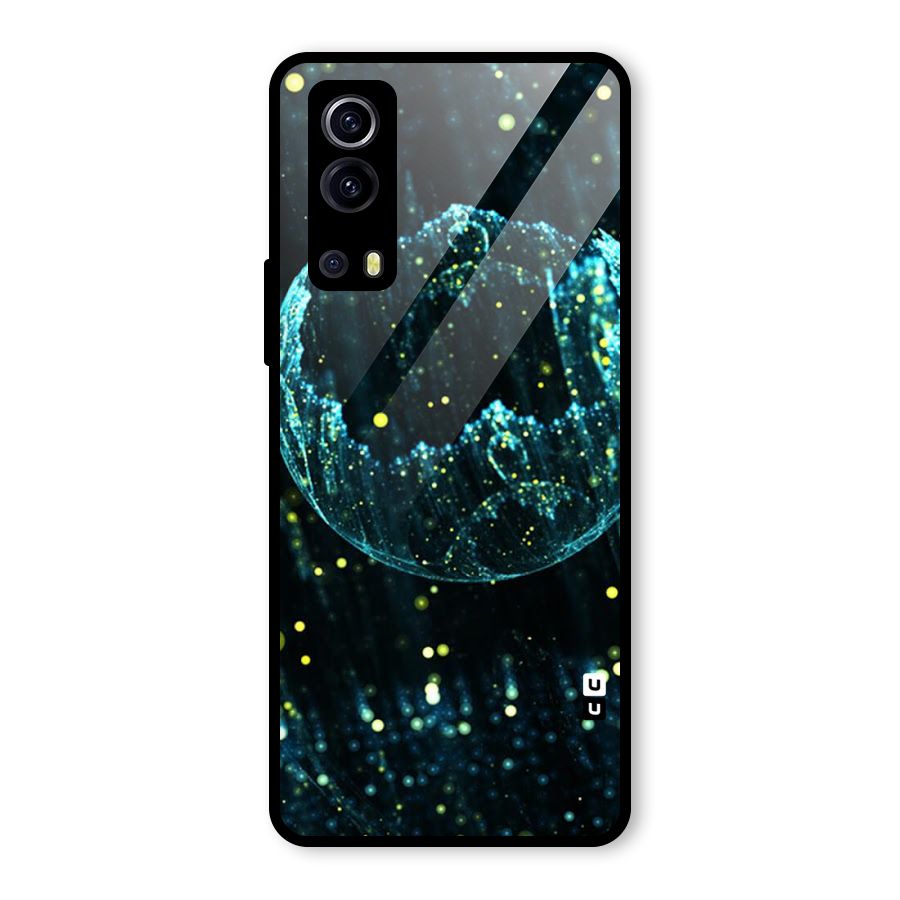 Yellow Rain Glass Back Case for Vivo iQOO Z3