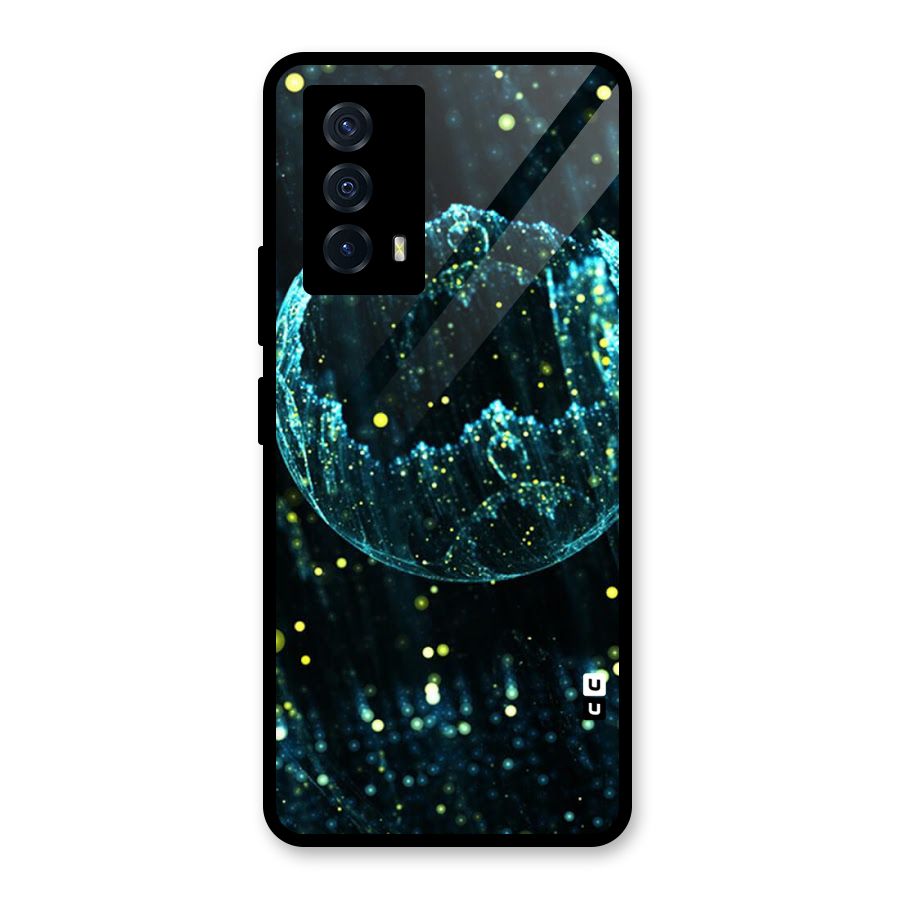 Yellow Rain Glass Back Case for Vivo iQOO Z5
