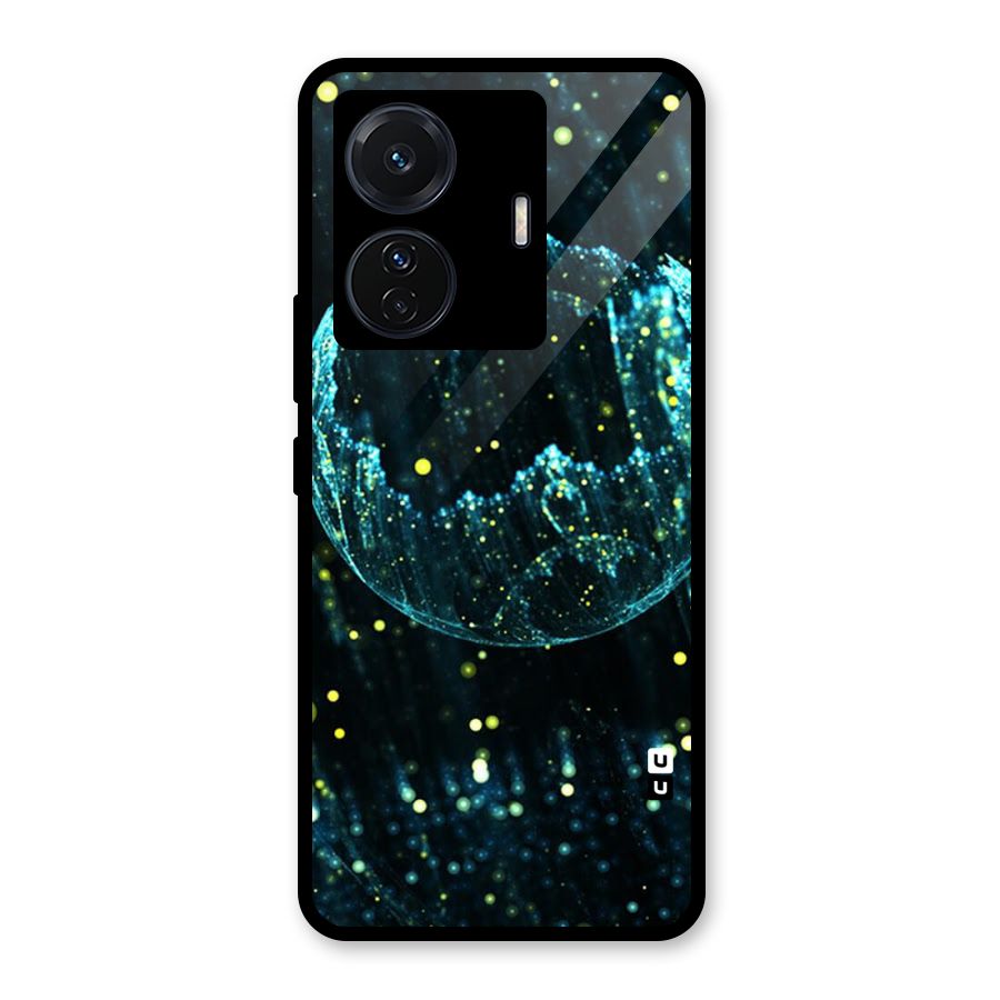 Yellow Rain Glass Back Case for Vivo iQOO Z6 Pro