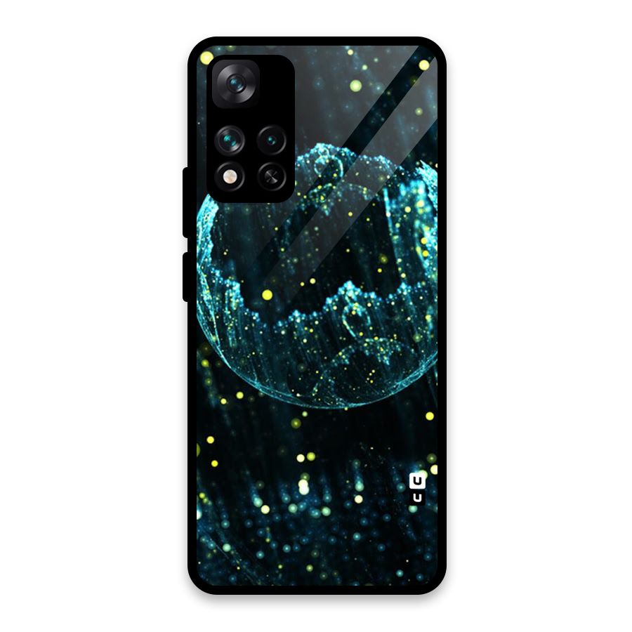Yellow Rain Glass Back Case for Xiaomi 11i HyperCharge 5G