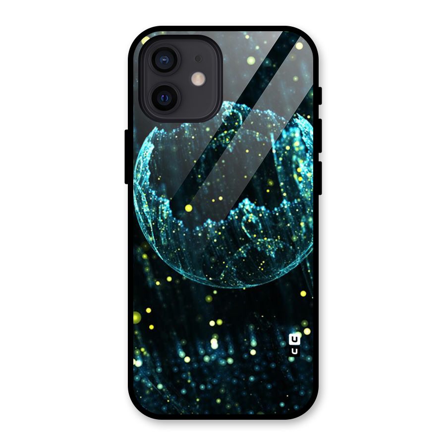 Yellow Rain Glass Back Case for iPhone 12