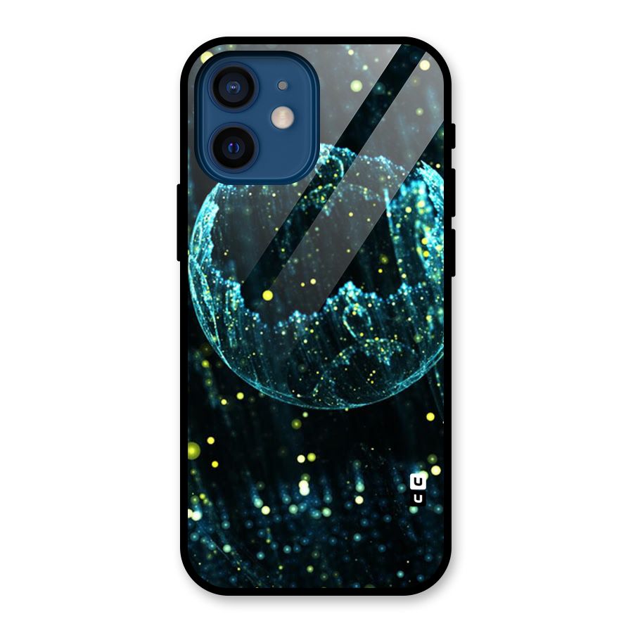 Yellow Rain Glass Back Case for iPhone 12 Mini
