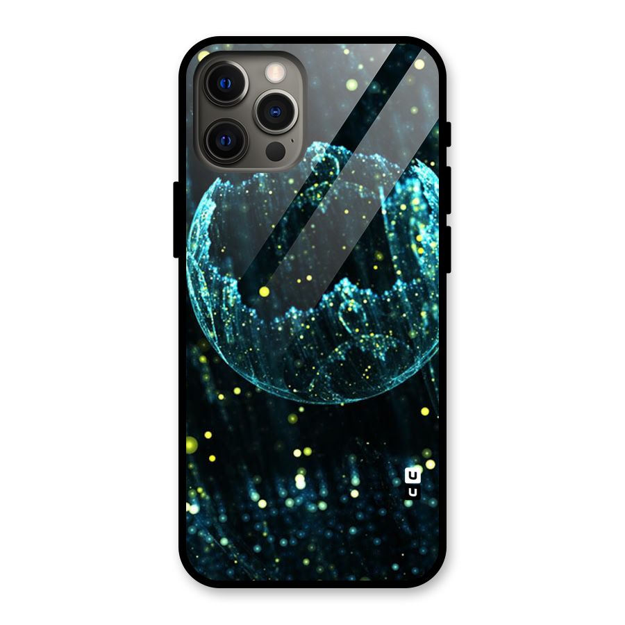 Yellow Rain Glass Back Case for iPhone 12 Pro Max