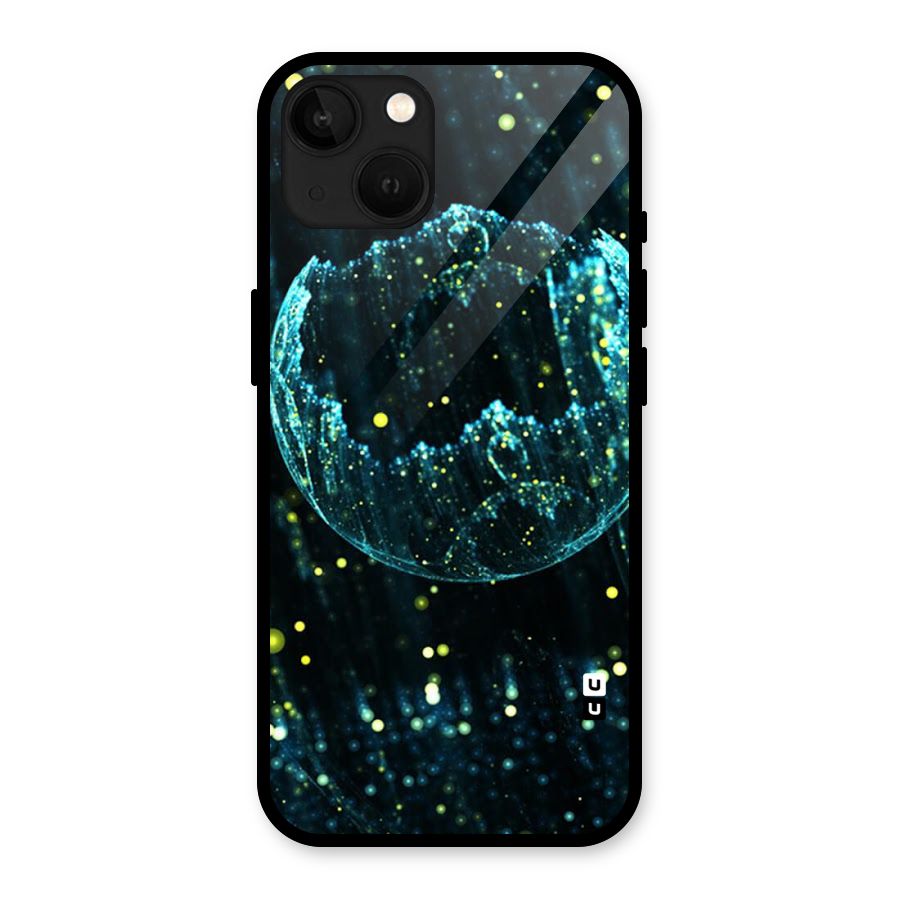 Yellow Rain Glass Back Case for iPhone 13
