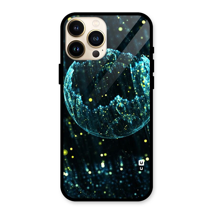Yellow Rain Glass Back Case for iPhone 13 Pro Max