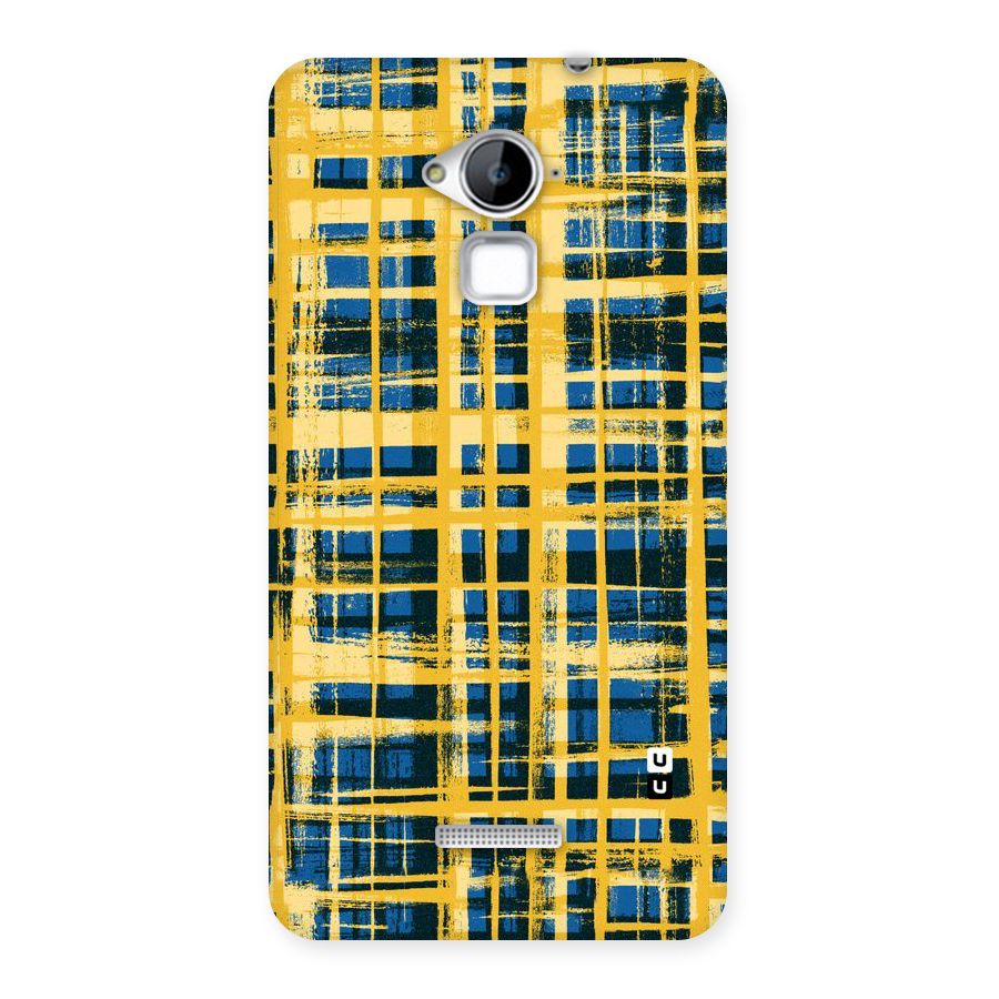 Yellow Rugged Check Design Back Case for Coolpad Note 3