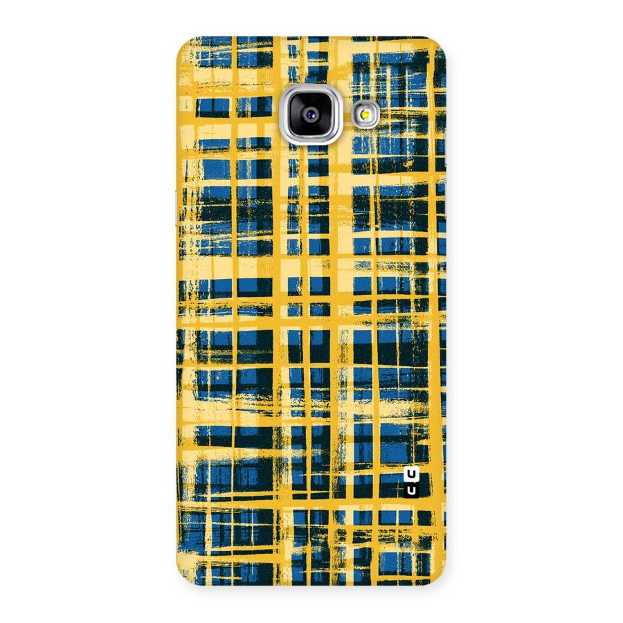 Yellow Rugged Check Design Back Case for Galaxy A5 2016