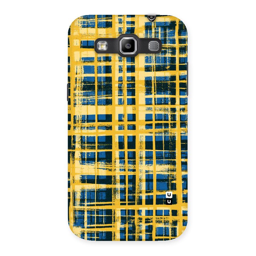 Yellow Rugged Check Design Back Case for Galaxy Grand Quattro