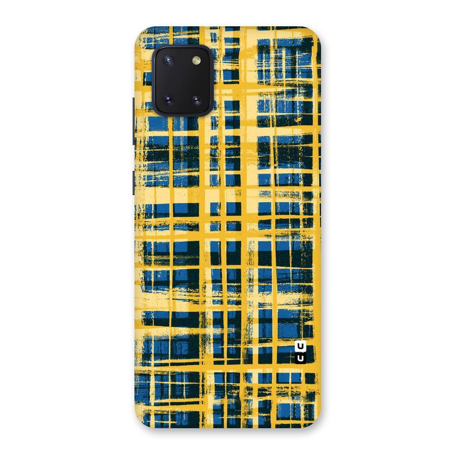 Yellow Rugged Check Design Back Case for Galaxy Note 10 Lite