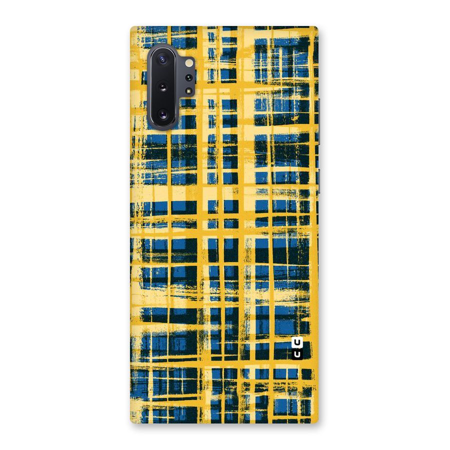 Yellow Rugged Check Design Back Case for Galaxy Note 10 Plus