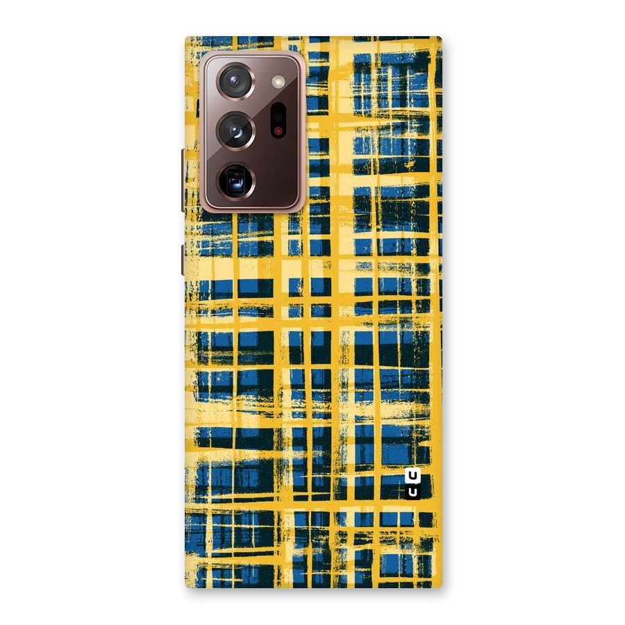 Yellow Rugged Check Design Back Case for Galaxy Note 20 Ultra