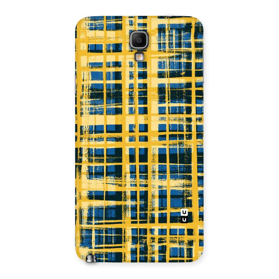 Yellow Rugged Check Design Back Case for Galaxy Note 3 Neo