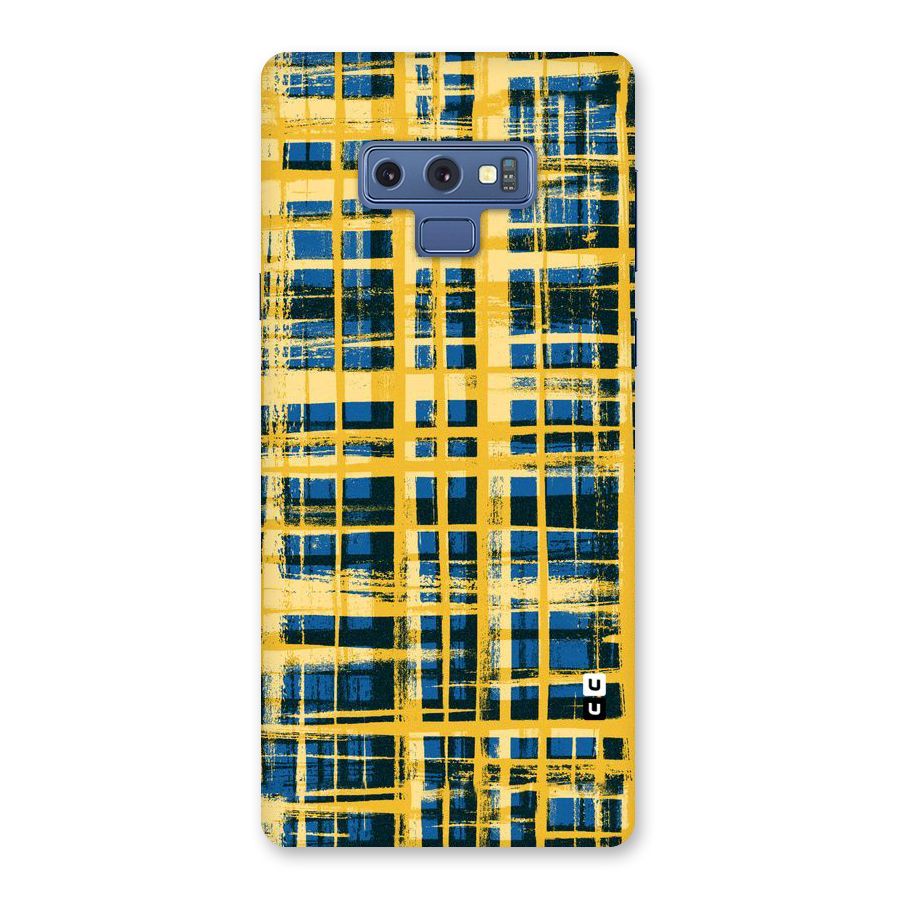 Yellow Rugged Check Design Back Case for Galaxy Note 9