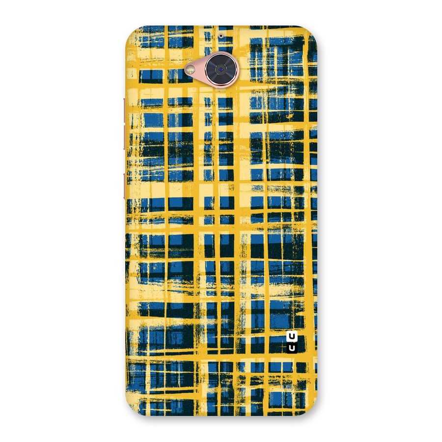 Yellow Rugged Check Design Back Case for Gionee S6 Pro