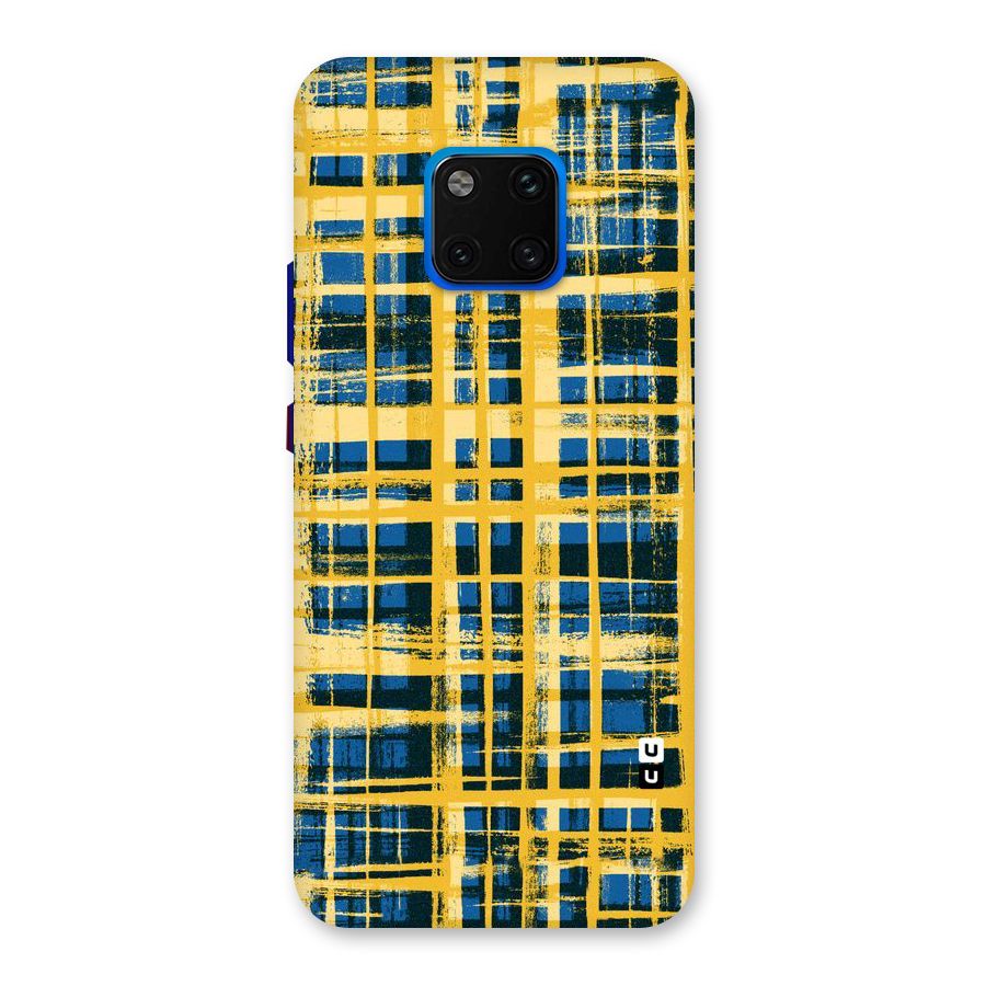 Yellow Rugged Check Design Back Case for Huawei Mate 20 Pro