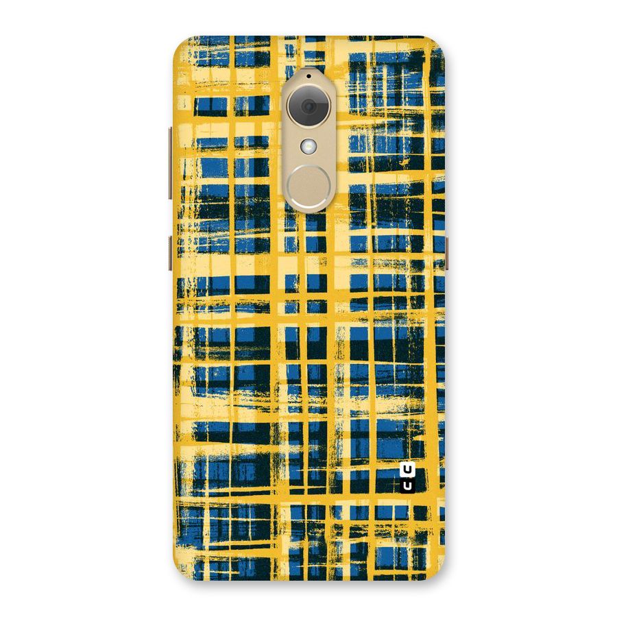 Yellow Rugged Check Design Back Case for Lenovo K8