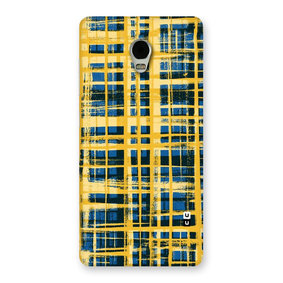 Yellow Rugged Check Design Back Case for Lenovo Vibe P1