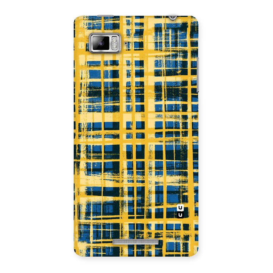 Yellow Rugged Check Design Back Case for Lenovo Vibe Z K910