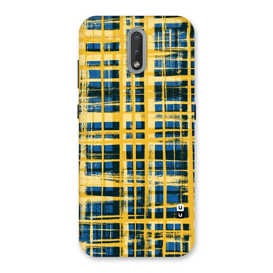 Yellow Rugged Check Design Back Case for Nokia 2.3