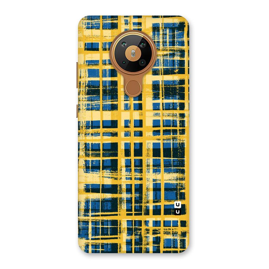 Yellow Rugged Check Design Back Case for Nokia 5.3