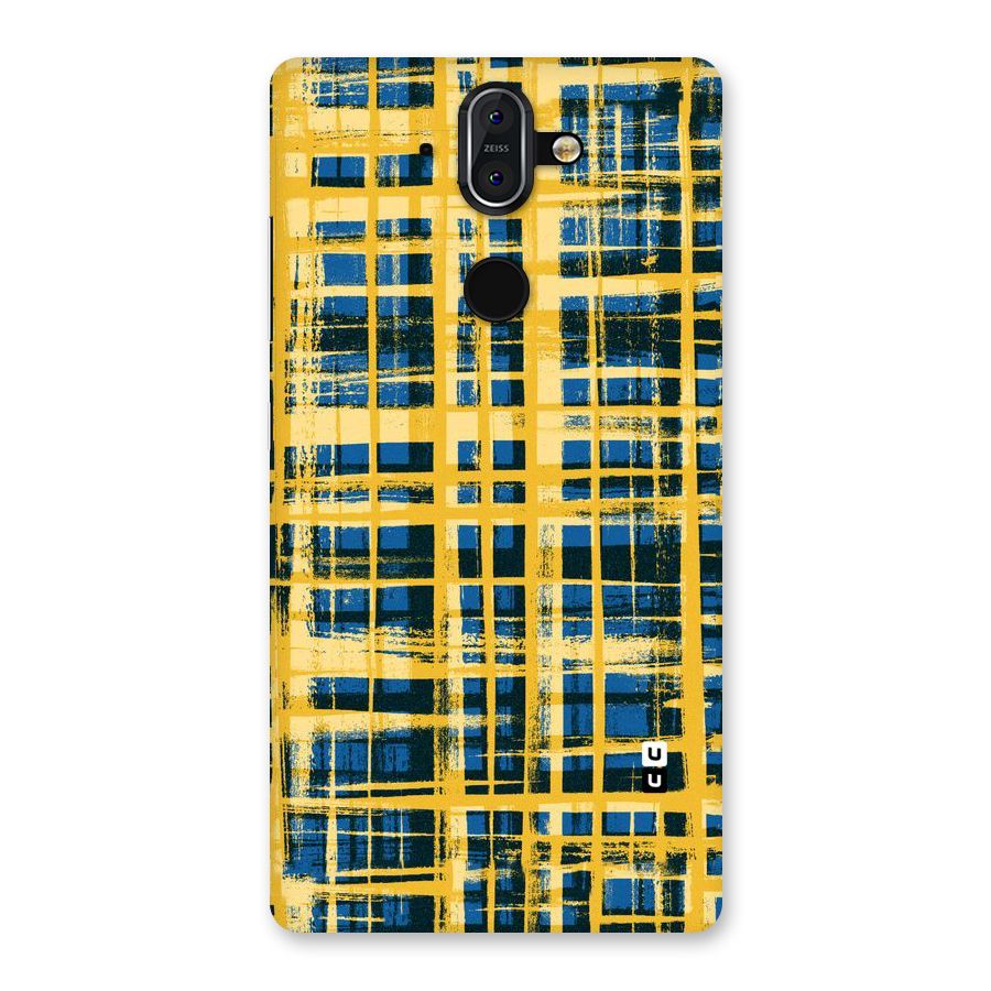 Yellow Rugged Check Design Back Case for Nokia 8 Sirocco
