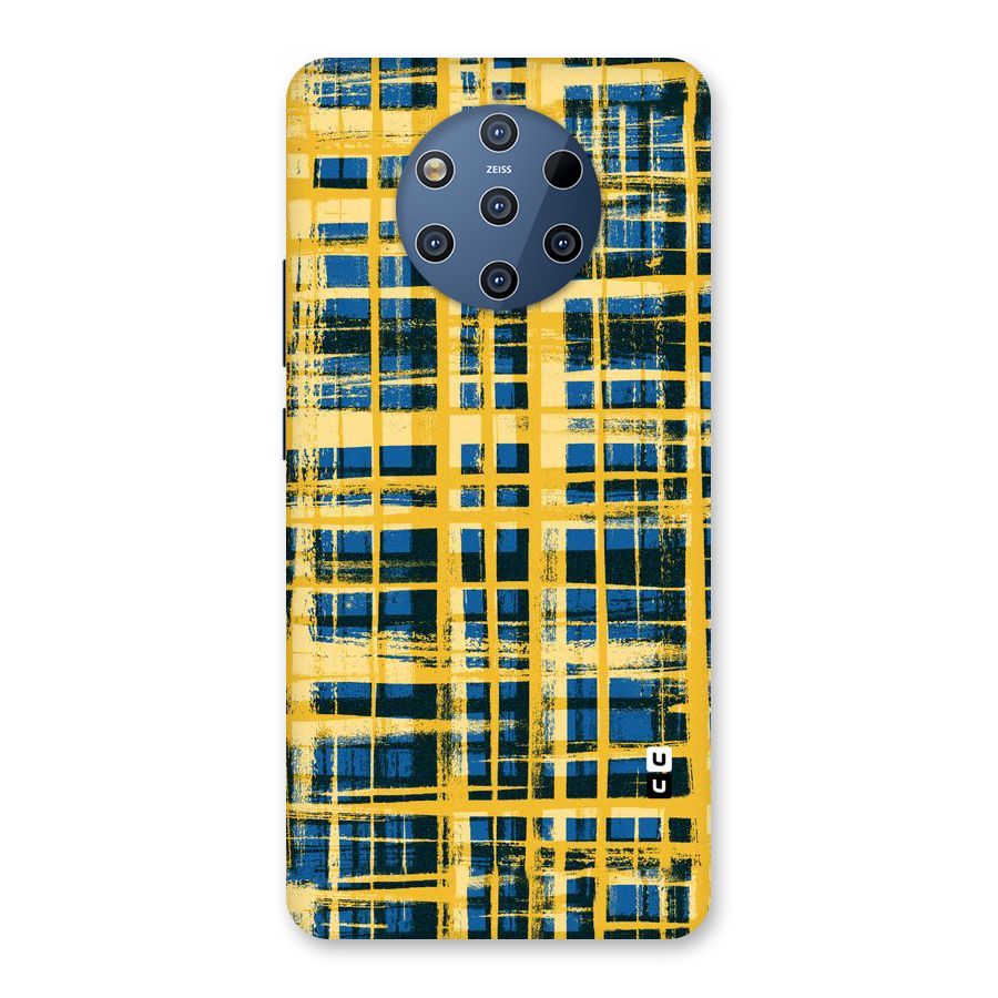 Yellow Rugged Check Design Back Case for Nokia 9 PureView