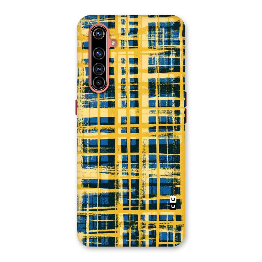 Yellow Rugged Check Design Back Case for Realme X50 Pro