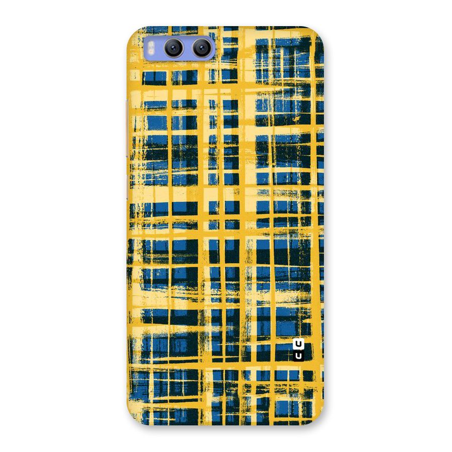 Yellow Rugged Check Design Back Case for Xiaomi Mi 6