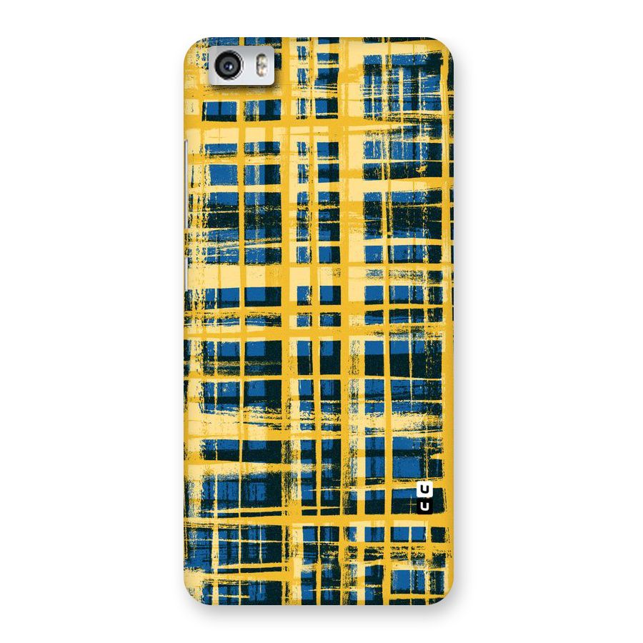 Yellow Rugged Check Design Back Case for Xiaomi Redmi Mi5