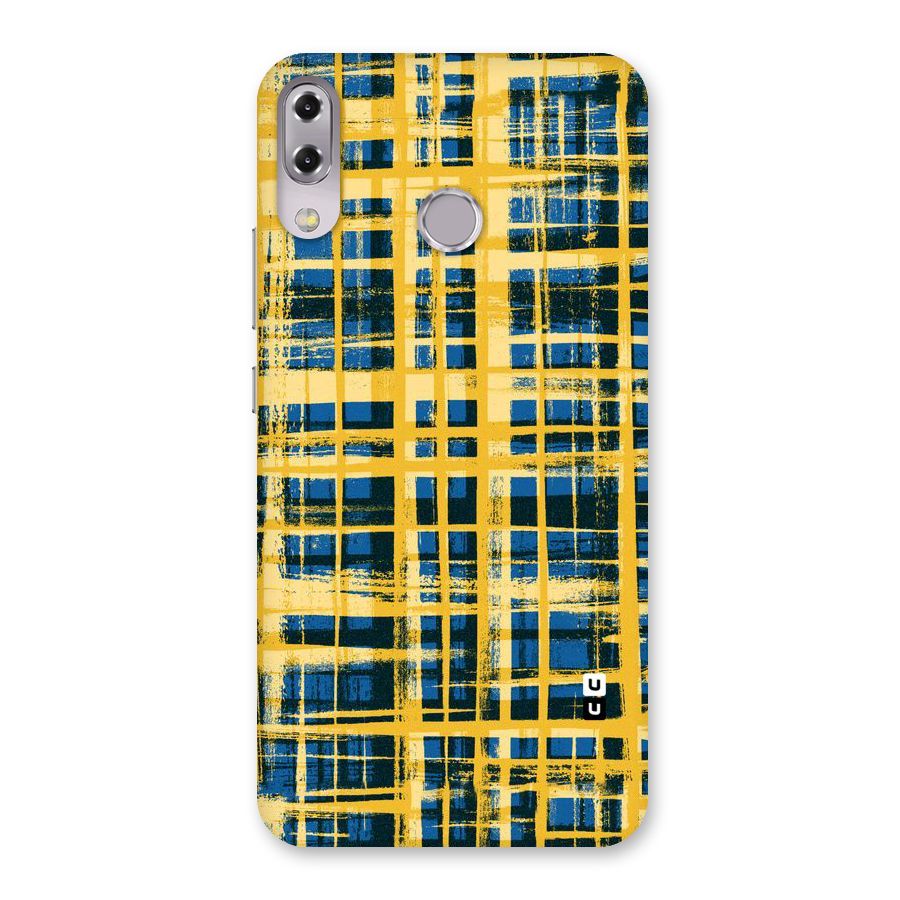 Yellow Rugged Check Design Back Case for Zenfone 5Z