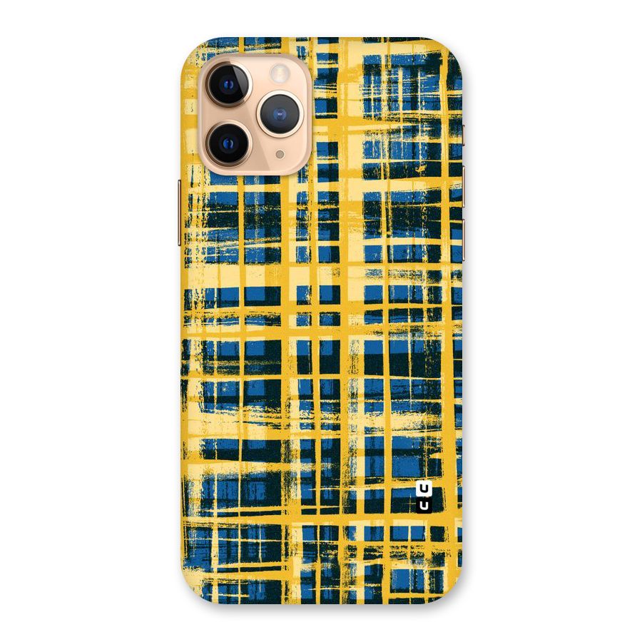 Yellow Rugged Check Design Back Case for iPhone 11 Pro