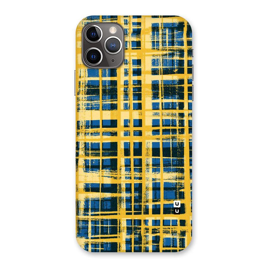 Yellow Rugged Check Design Back Case for iPhone 11 Pro Max