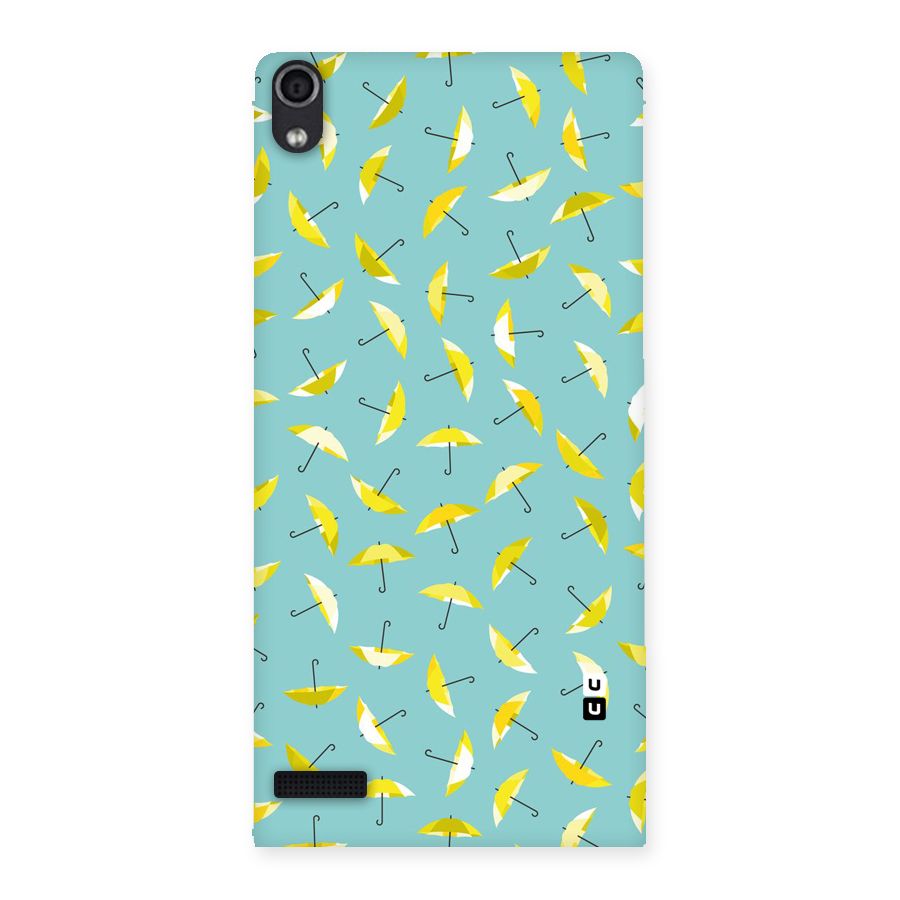 Yellow Umbrella Pattern Back Case for Ascend P6