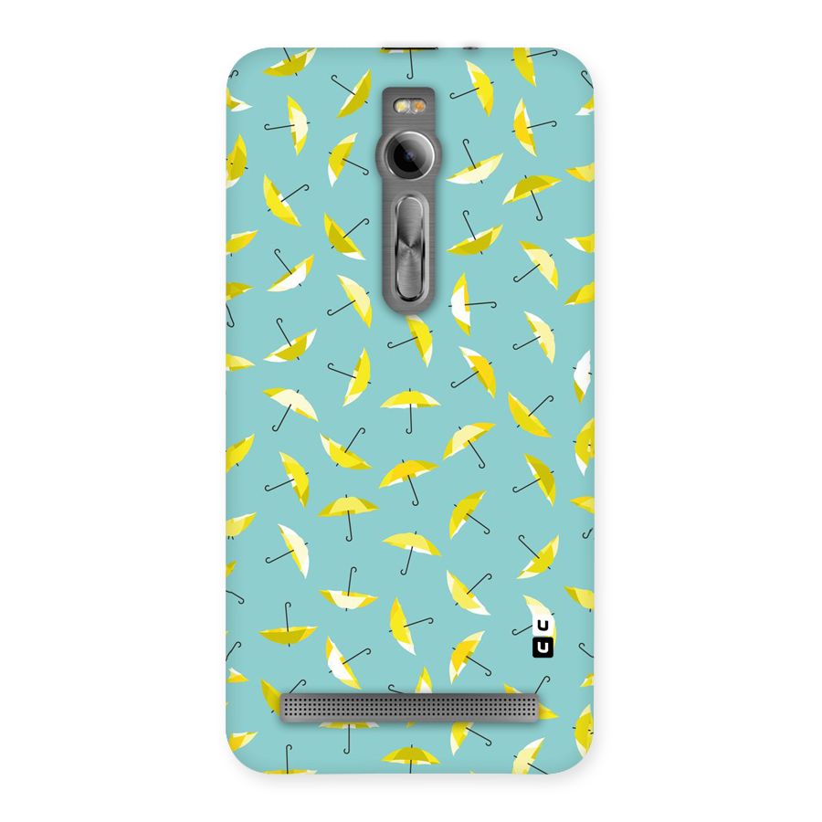 Yellow Umbrella Pattern Back Case for Asus Zenfone 2