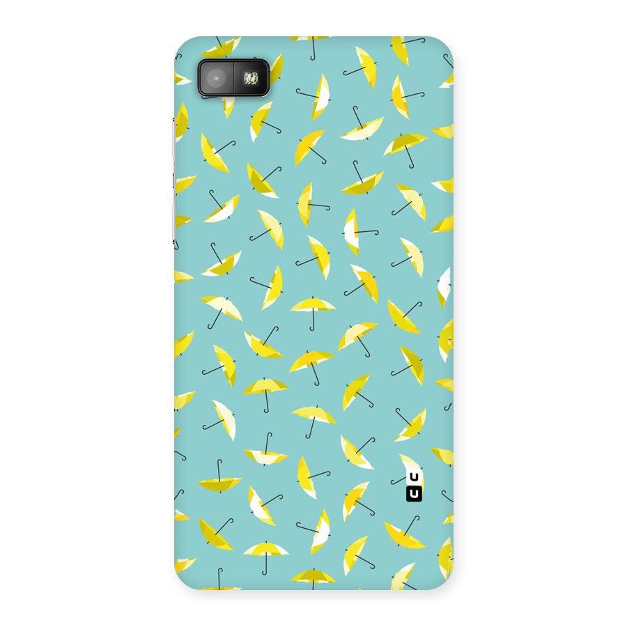 Yellow Umbrella Pattern Back Case for Blackberry Z10