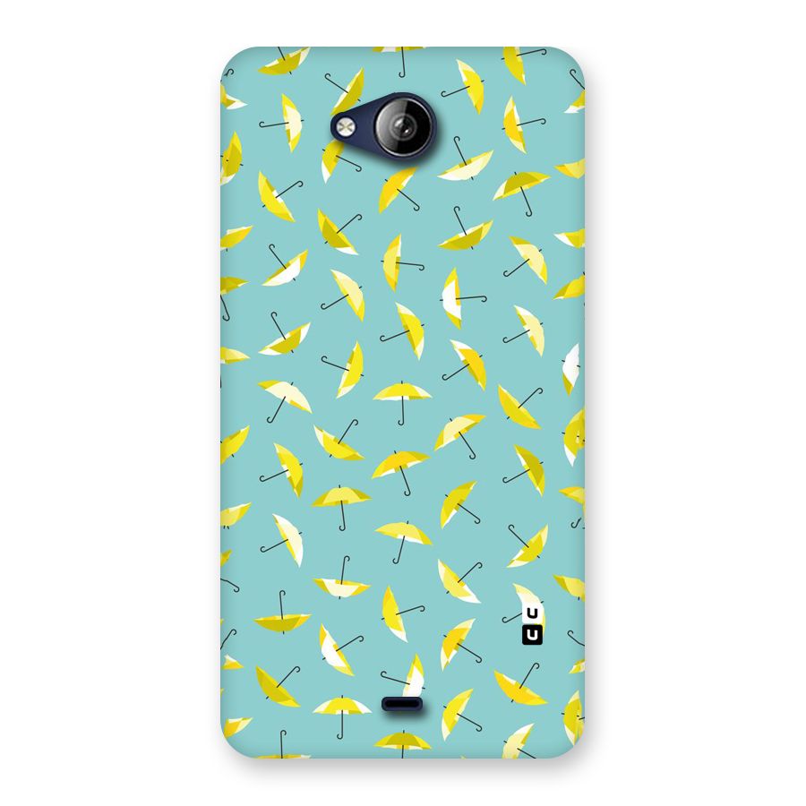 Yellow Umbrella Pattern Back Case for Canvas Play Q355