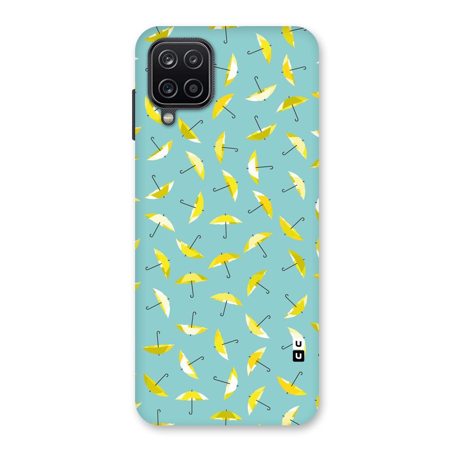 Yellow Umbrella Pattern Back Case for Galaxy A12