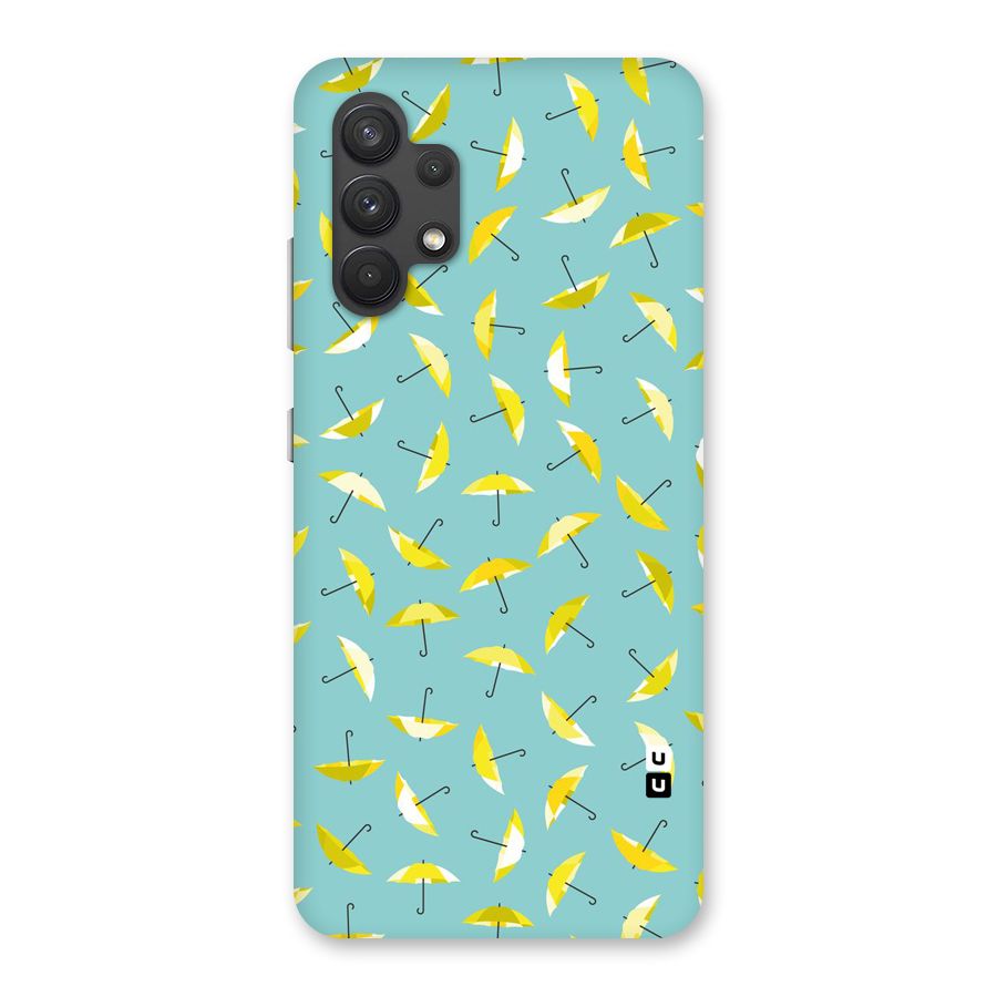 Yellow Umbrella Pattern Back Case for Galaxy A32