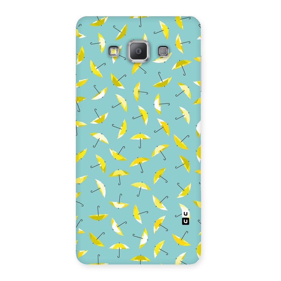 Yellow Umbrella Pattern Back Case for Galaxy A7