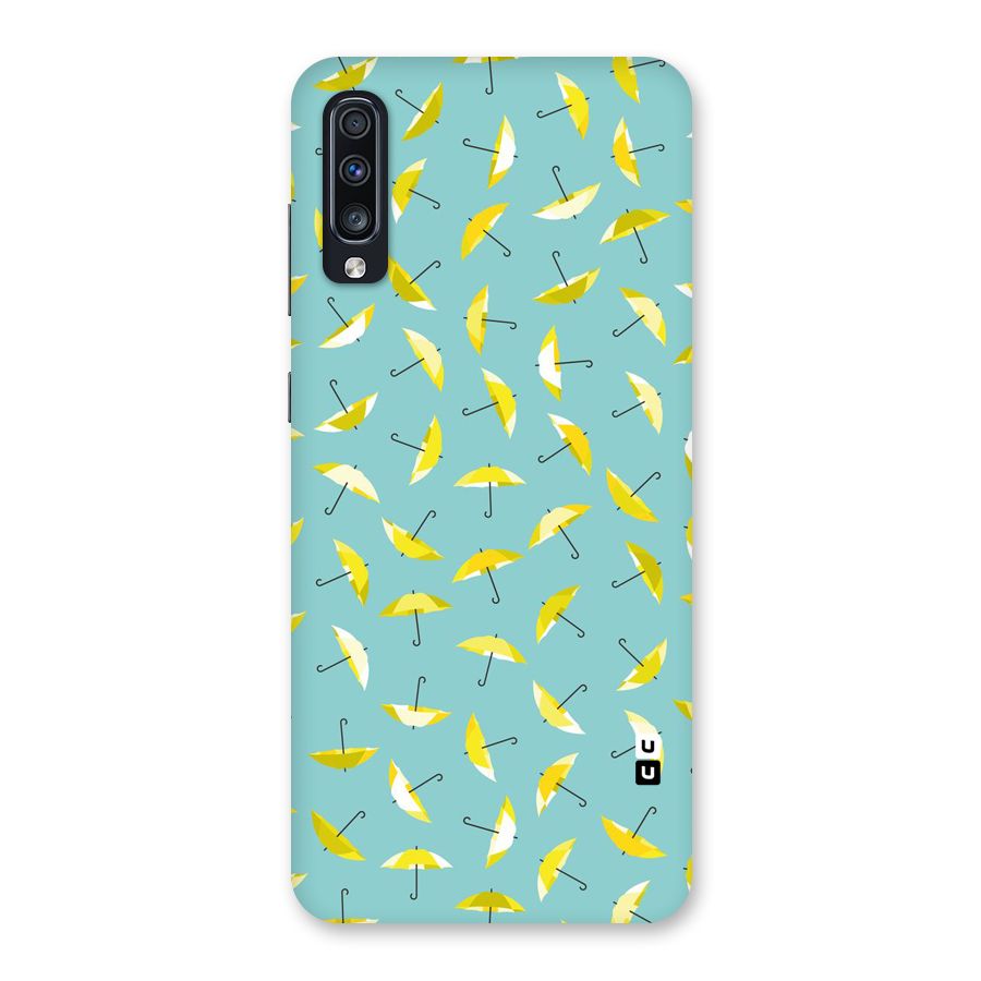 Yellow Umbrella Pattern Back Case for Galaxy A70