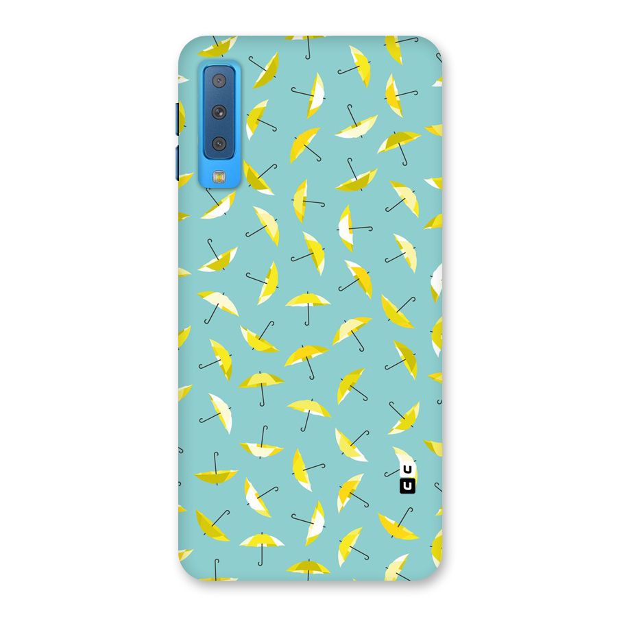 Yellow Umbrella Pattern Back Case for Galaxy A7 (2018)
