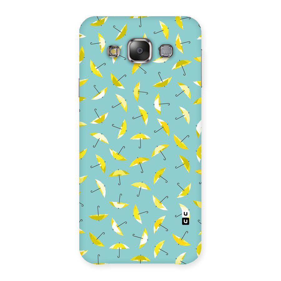 Yellow Umbrella Pattern Back Case for Galaxy E7