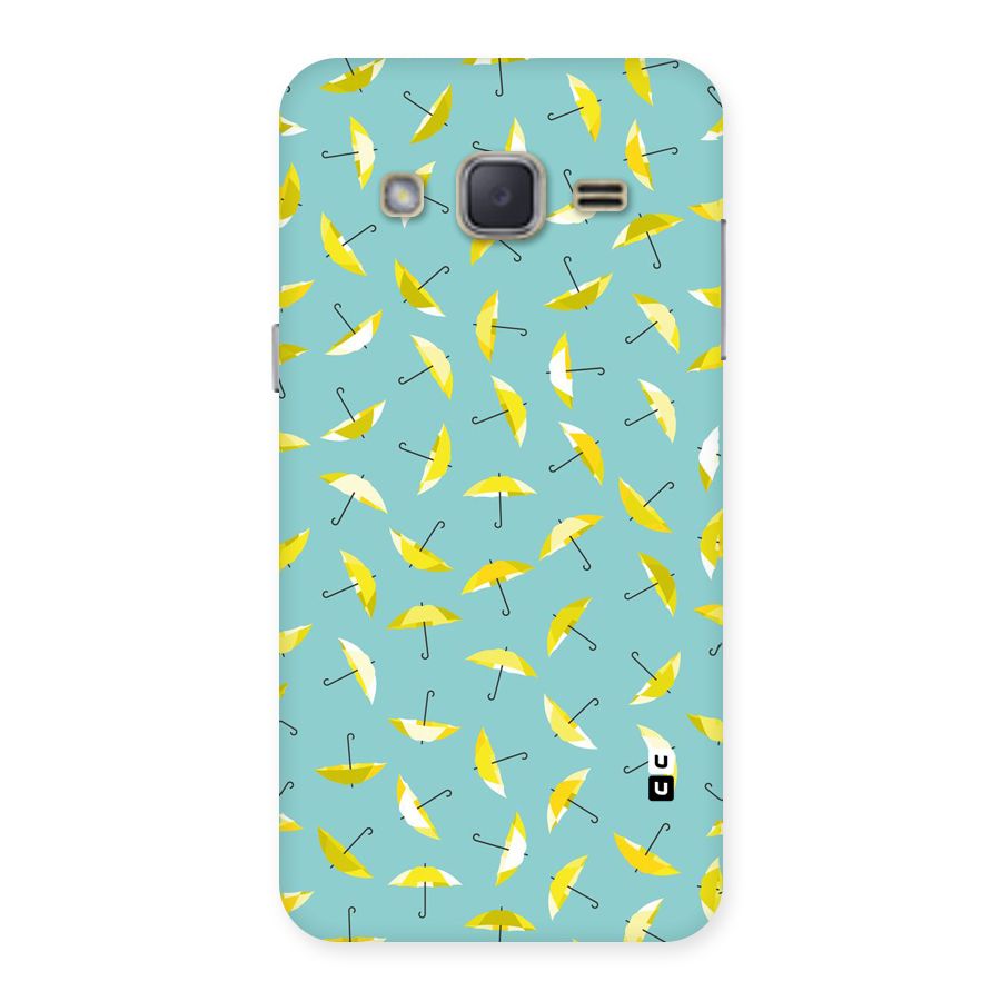 Yellow Umbrella Pattern Back Case for Galaxy J2