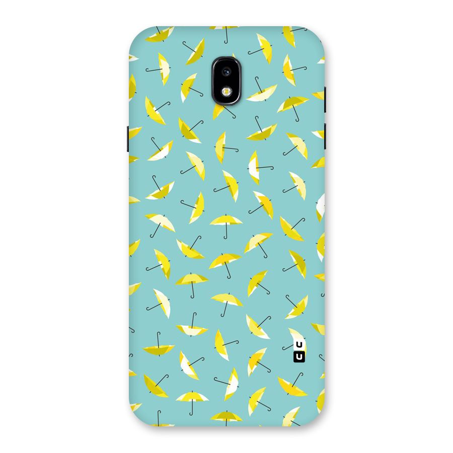 Yellow Umbrella Pattern Back Case for Galaxy J7 Pro